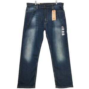 NEW Levi's Men's 505 Jeans 40x30 Blue Stretch Dark Wash Straight Leg Western